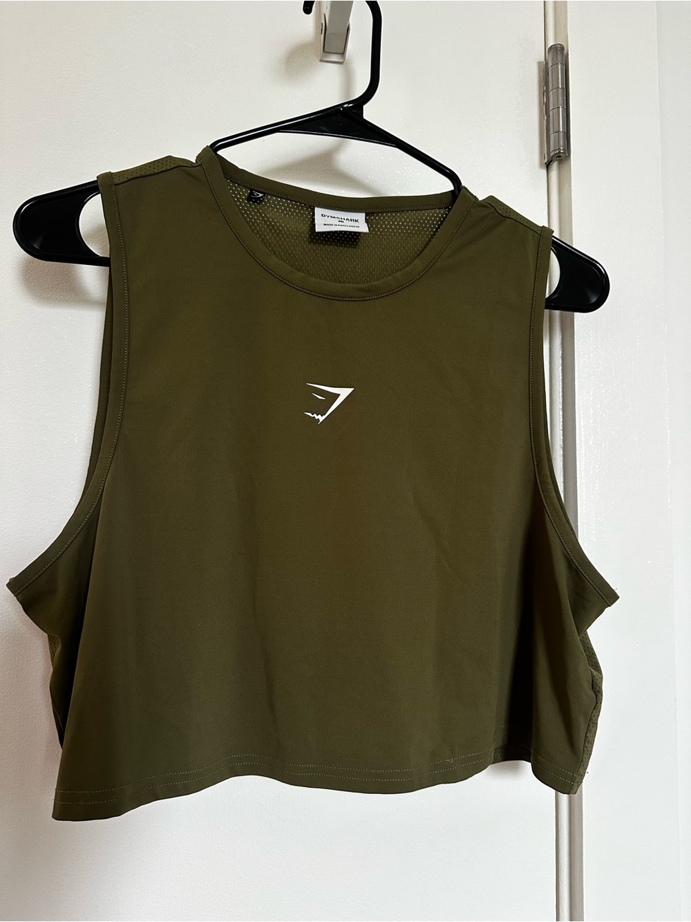 Gymshark Olive Green Cropped Workout Tank